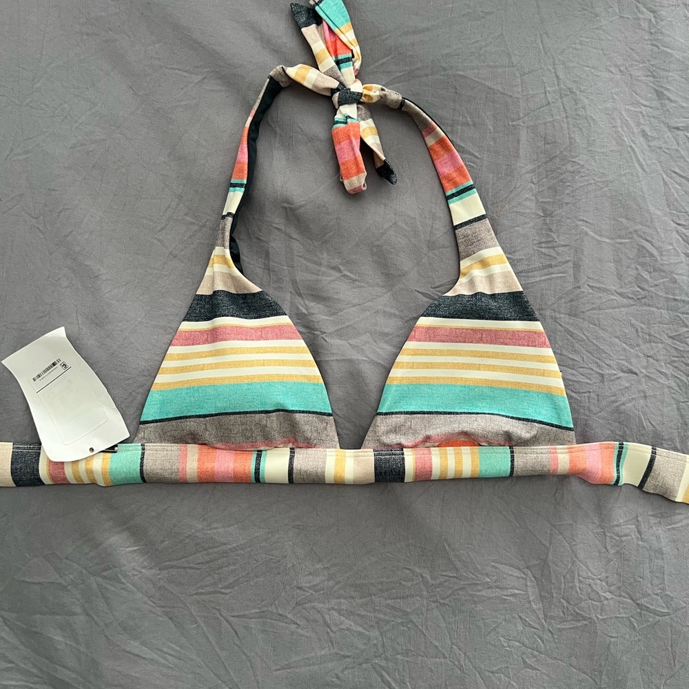 O'Neill Pink and Yellow Triangle Bikini